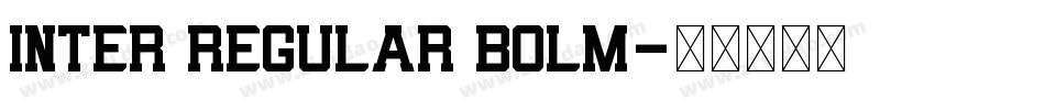 inter regular bolm字体转换